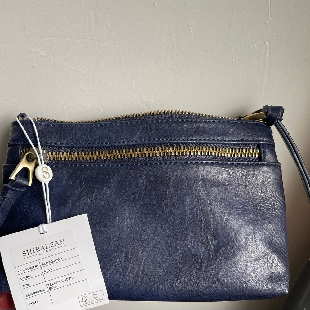 Shiraleah teagan navy blue crossbody purse bag NWT